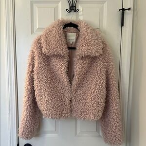 Alo Yoga Pink Fuzzy Jacket